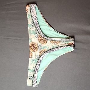 Maaji Turquoise Pineapple Bikini Bottoms